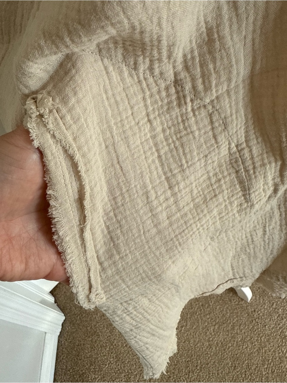 Zenana Outfitters Neutral Beige Gauze Dress - Picture 4 of 8